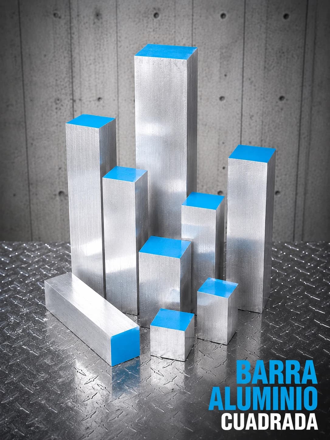 Barra cuadrada de aluminio