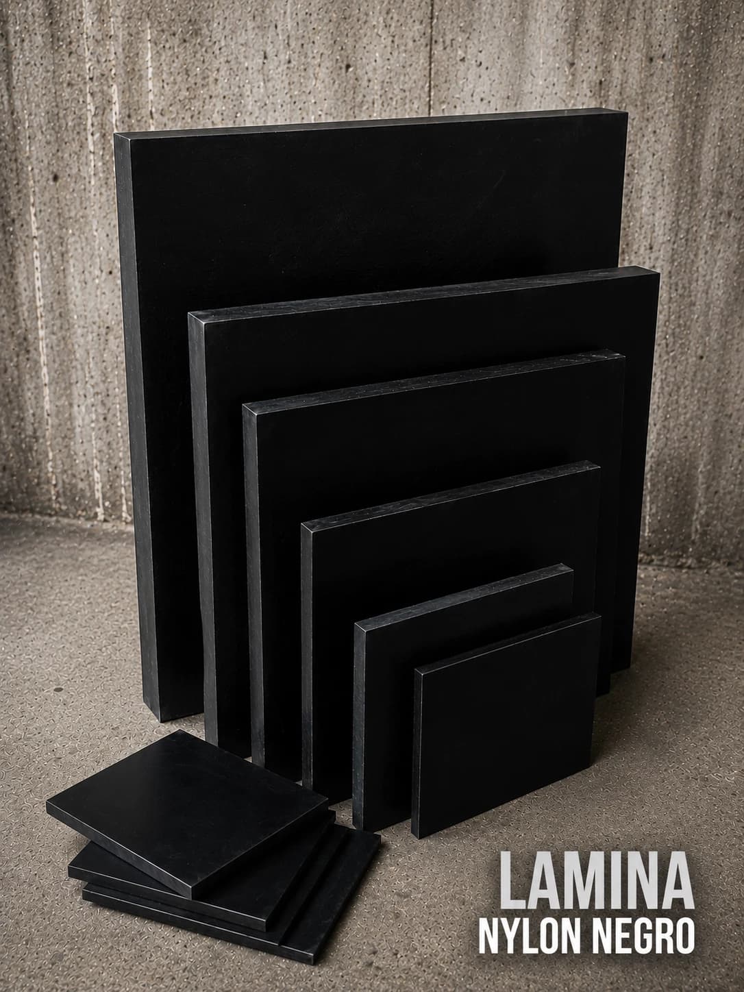 Lámina de nylon negra